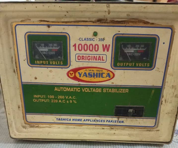 Original Yashica 10000 watt stabilizer for sale 0