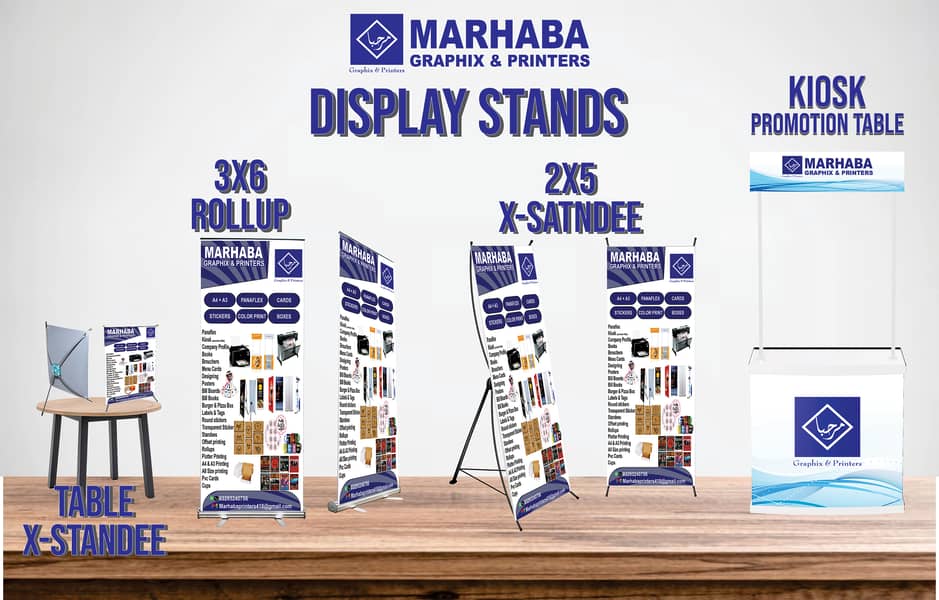 Display Stands - Panda Stand, A3 Stand, Kiosk table, Rollup Stands, 2