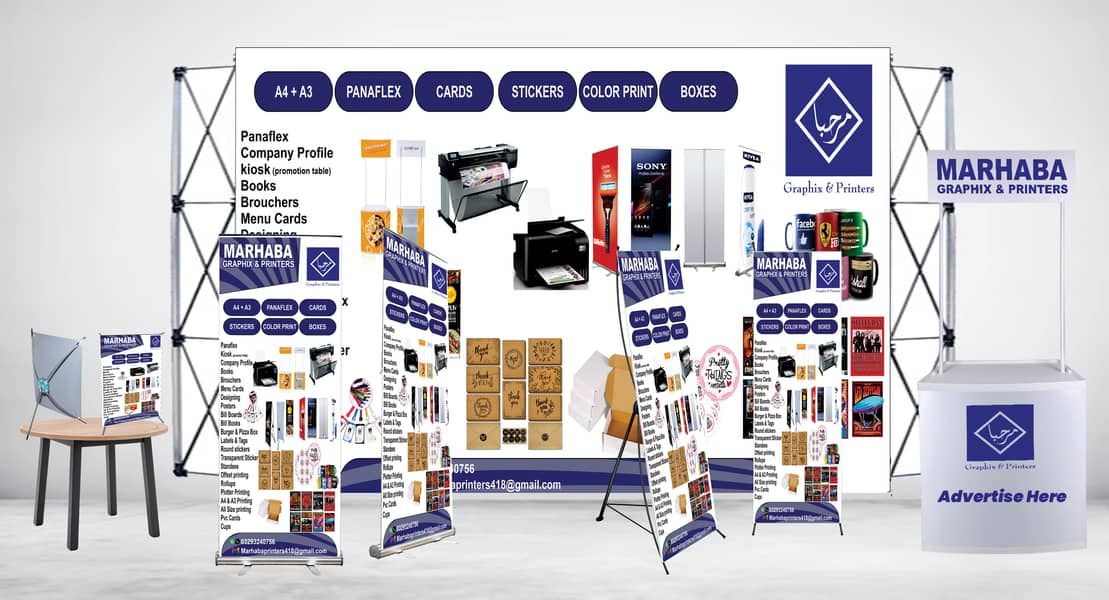 Display Stands - Panda Stand, A3 Stand, Kiosk table, Rollup Stands, 3