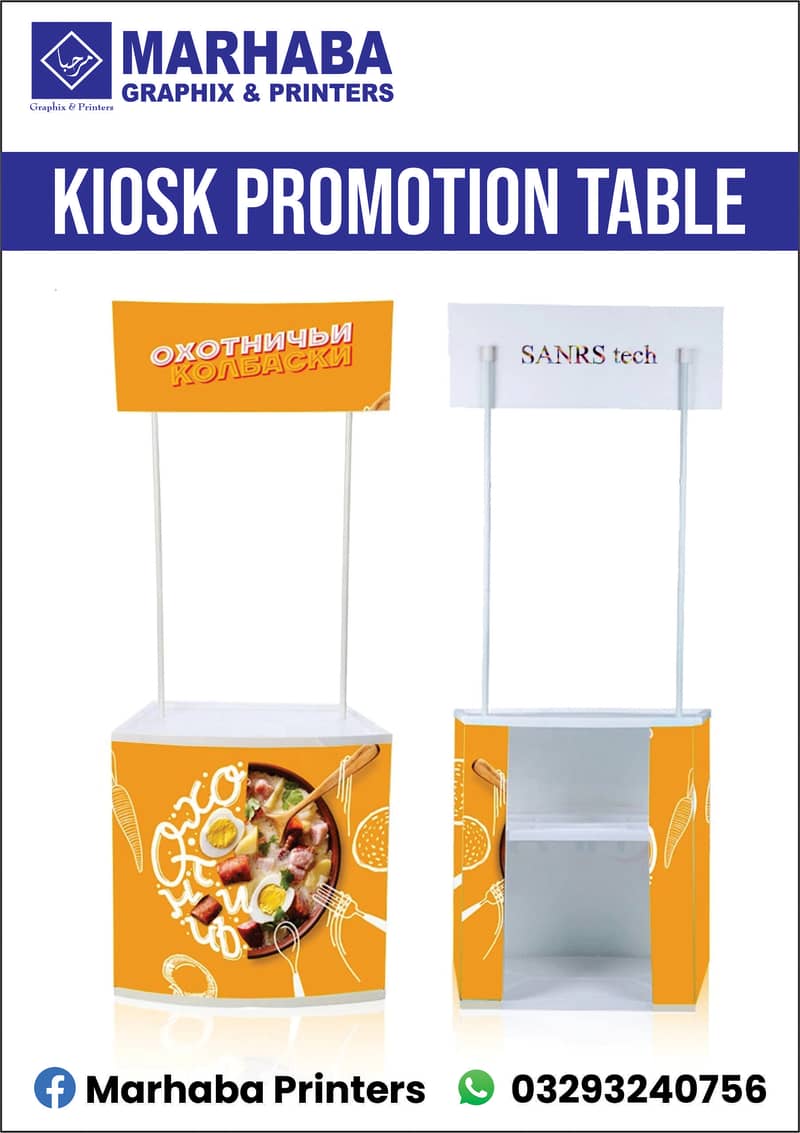 Display Stands - Panda Stand, A3 Stand, Kiosk table, Rollup Stands, 7