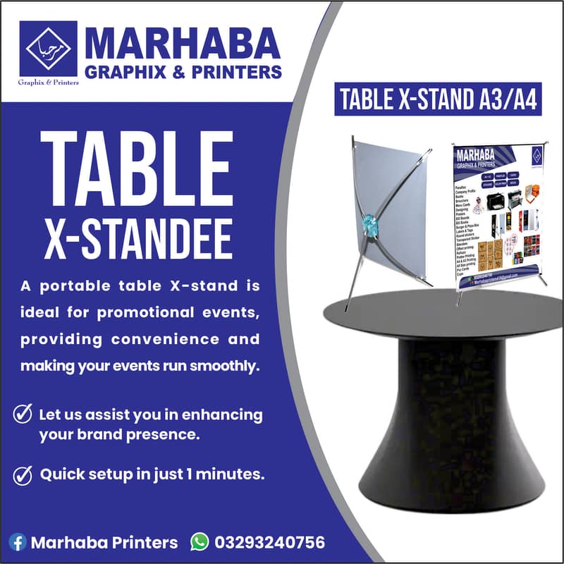 Display Stands - Panda Stand, A3 Stand, Kiosk table, Rollup Stands, 10