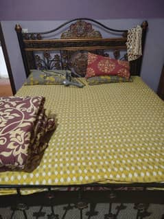 Wooden and Iron beds with side tables