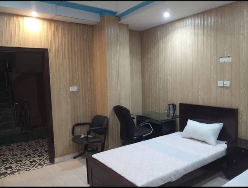 single bed room 2500 & double bed 3500 &weekly room available 2