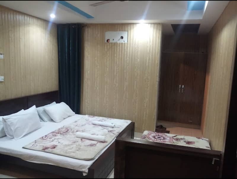 single bed room 2500 & double bed 3500 &weekly room available 3