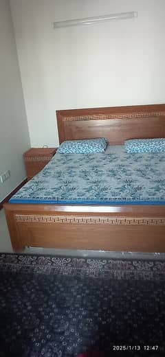 wooden bed