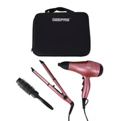 Geepas 4 In 1 Hair Straightener/Portable Hair Dryer