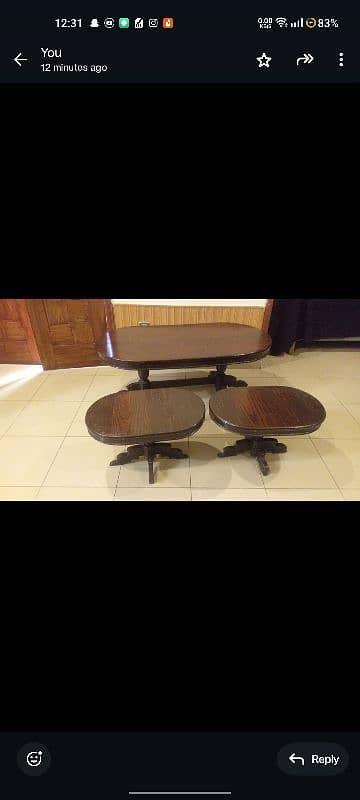 3pc wood table 0