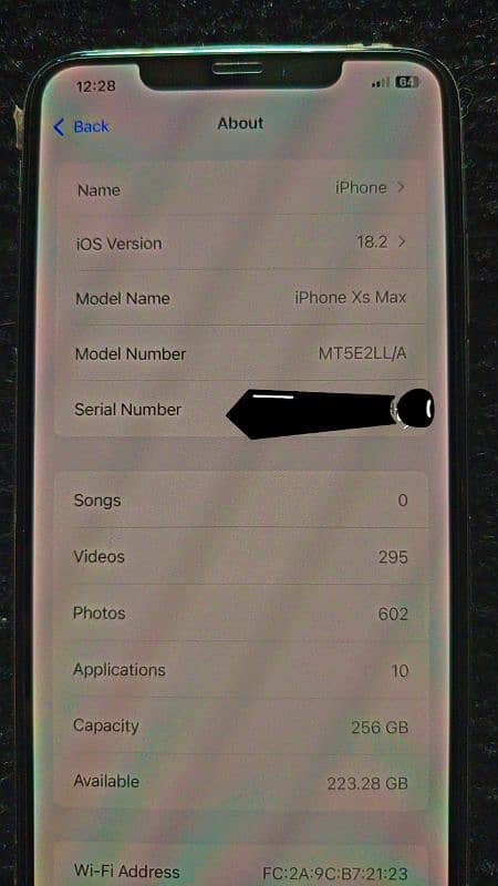 iphone XS max 256 PTA 4