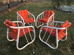 Orange and Red green outdoor chairs Lahore patio furniture