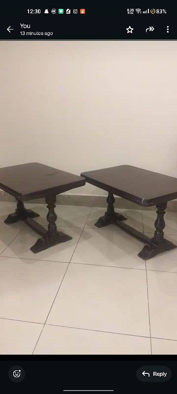 Wood tables set 2