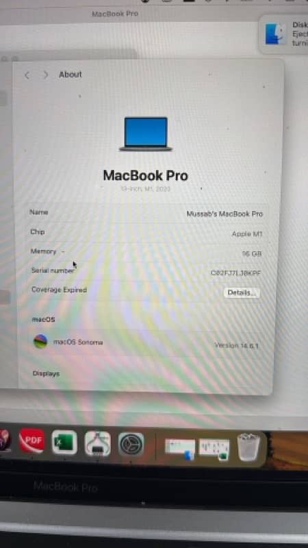 MacBook Pro m1 16GB/ 1 TB 2