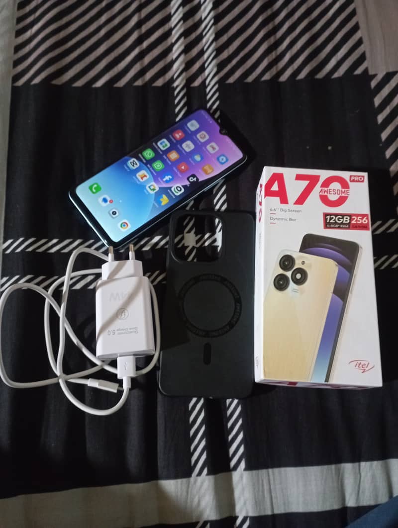 Itel A 70 pro Condition new Box Original charger 0