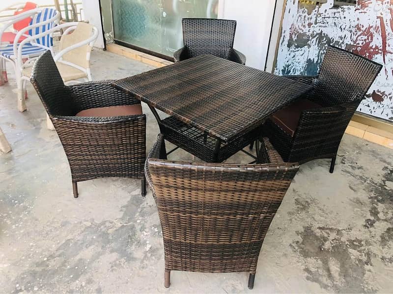 Rattan Dining Cafe Restaurant Outdoor CHairs Farmhouse seating 3