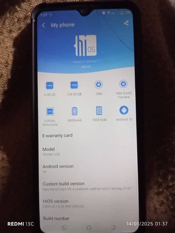 tecno lc8 6/128 Urgent Sell 3