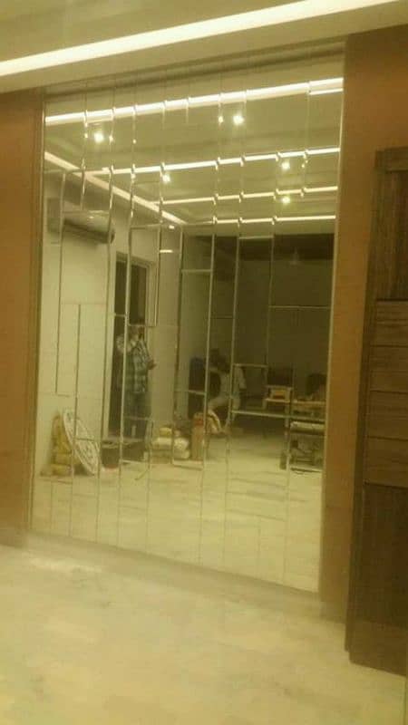 Mirror wall / Glass wall / glass designing 1