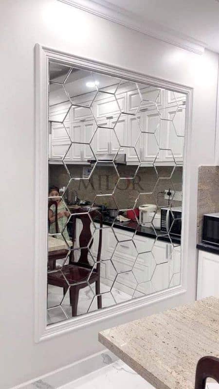 Mirror wall / Glass wall / glass designing 10