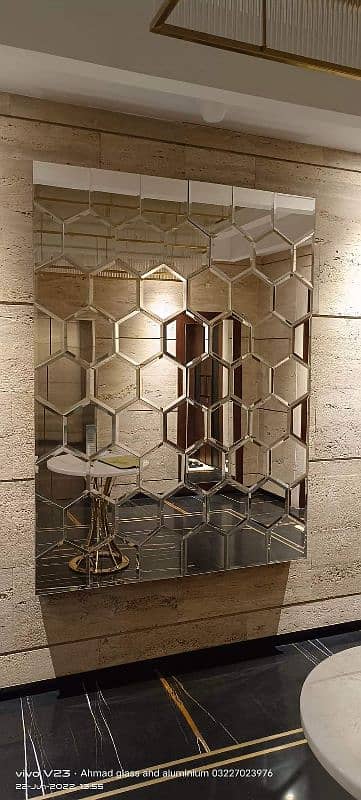 Mirror wall / Glass wall / glass designing 11