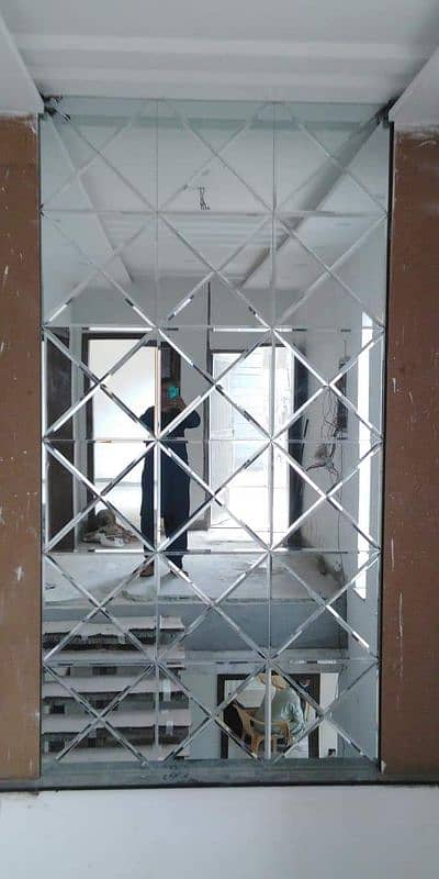 Mirror wall / Glass wall / glass designing 13