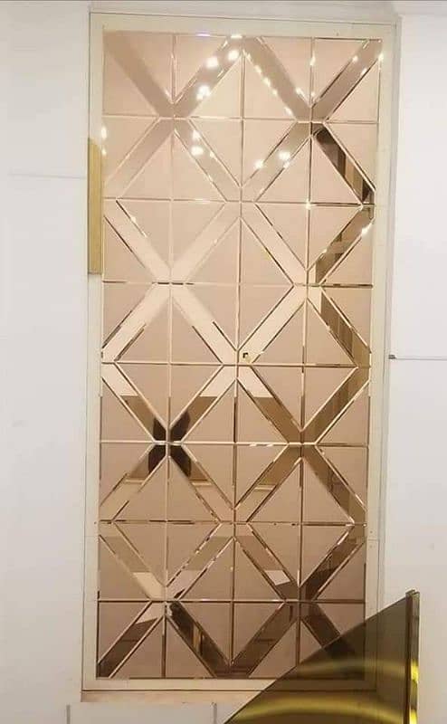 Mirror wall / Glass wall / glass designing 14