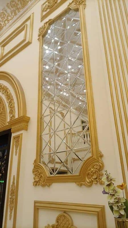 Mirror wall / Glass wall / glass designing 15