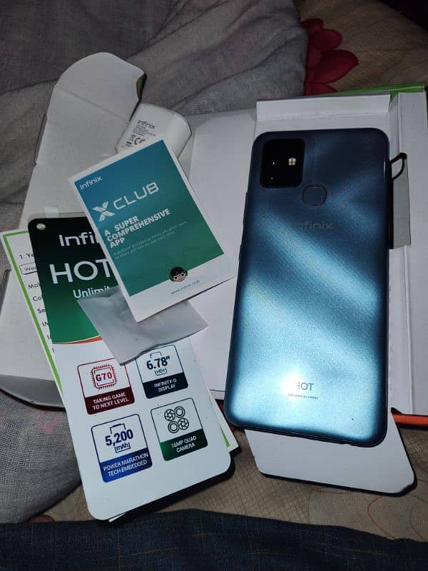 Infinix HOT 10 4/64 with original box&charger 9.5/10 condition 6