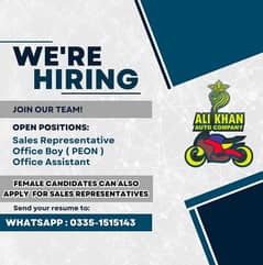 HIRING SALES REPRESENTATIVES