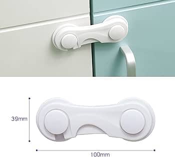 Child Safety Locks for Drawers, Cabinets, Fridge & Doors (Pack of 2) 1