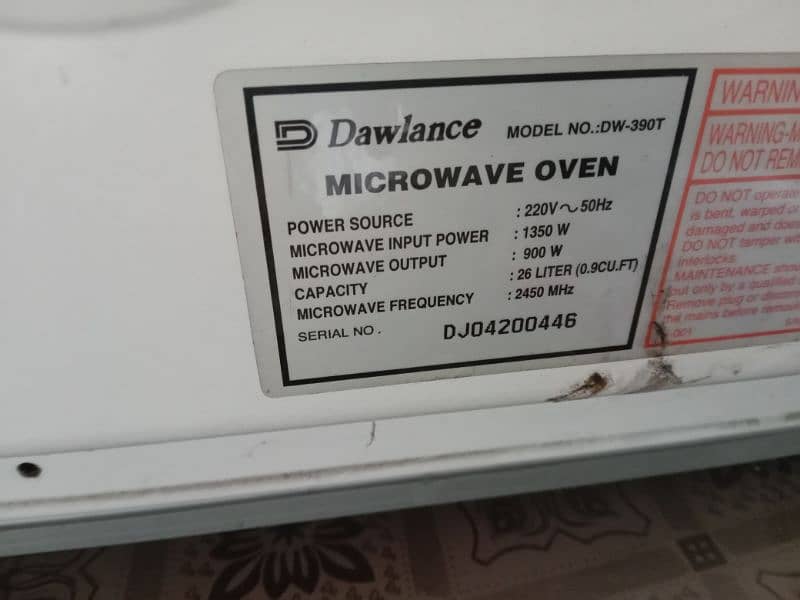 Dawlance miceowave oven 5