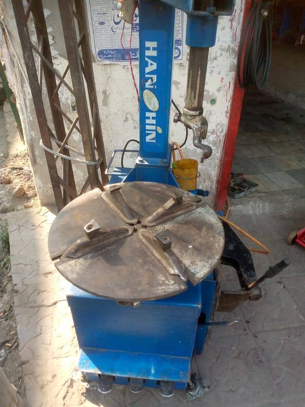 car tyre opening machine+ air camparssar 0