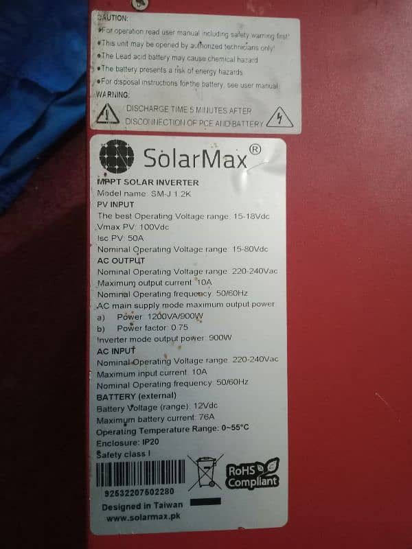 solerMax invter 1.2k 900w 3