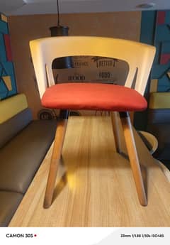 fiber end wood material chairs