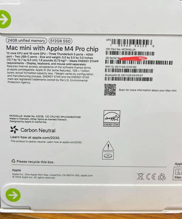 Apple Macmini MCX44 M4 Pro 0