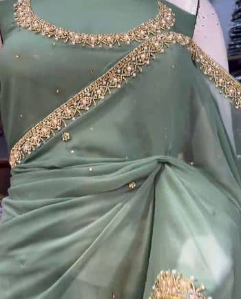 HAND WORK SAREE (CHIFFON) ORIGNAL NAGINA 1