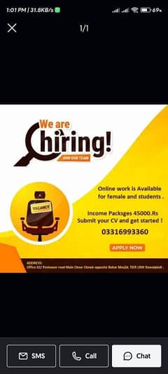 Male and female staff Required for office work.