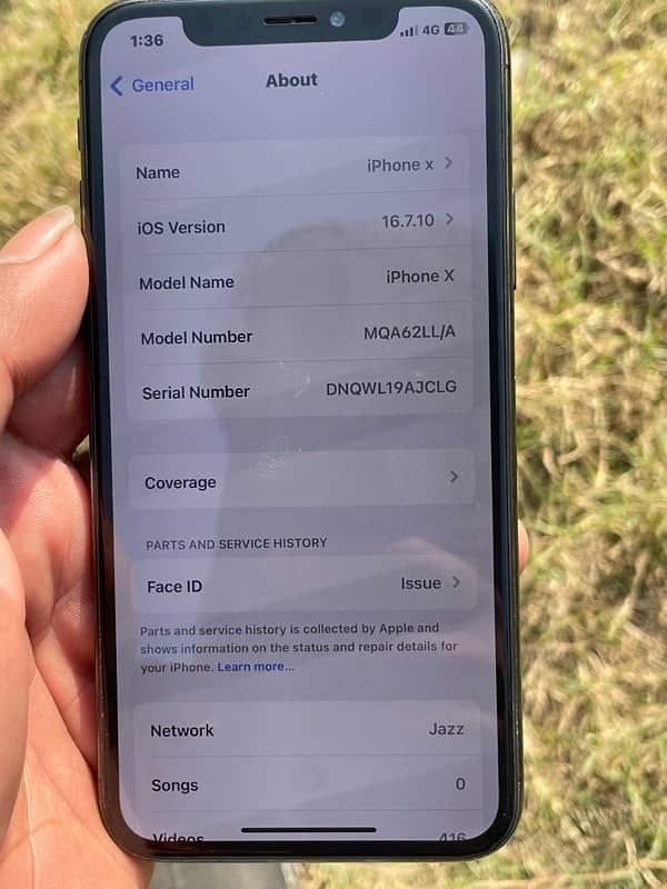 iphone x PTA approved 64gb factory unlock 2