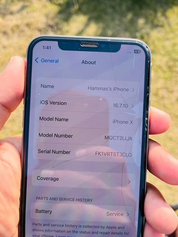 IPHONE X Non PTA 64gb. 10