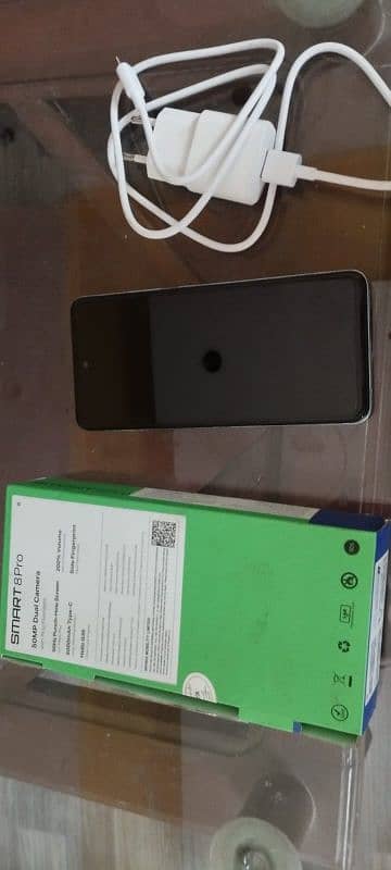 Infinix smart 8 pro in 4+4/128 no any fault 7months warranty available 1