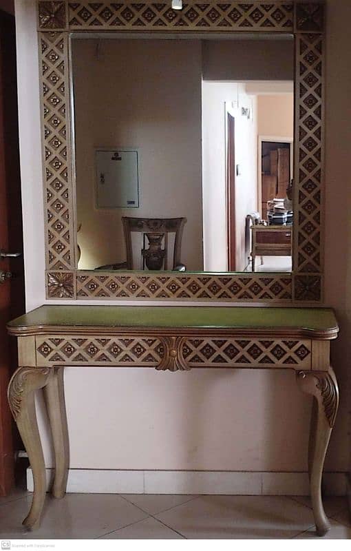 Salmis Furniture - Wall Hanging Mirror With Console Table 0