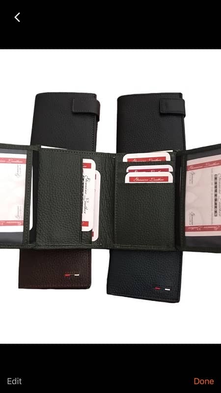 Leather Men’s Wallet with Tommy Logo 3