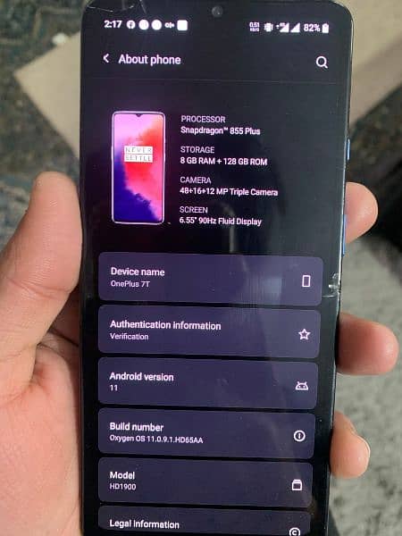 OnePlus 7t 8/12 5