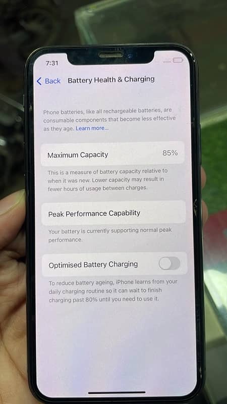 iphon x 256 gb pta approved water pack battery health 85 4