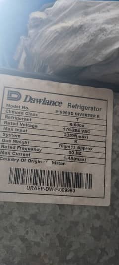 Dawlance refrigerator