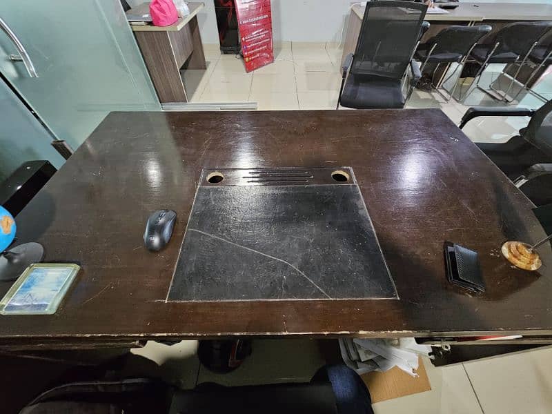 Executive table with side table available for sale 1