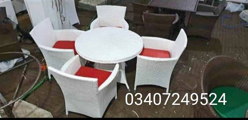 rattan furniture/UPVC chair/dining table/outdoor chair/cane sofa set 3