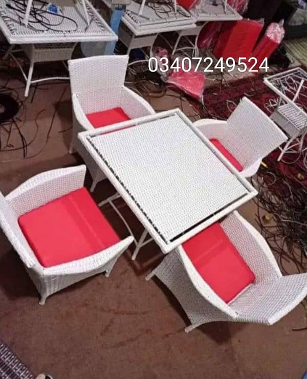 rattan furniture/UPVC chair/dining table/outdoor chair/cane sofa set 4