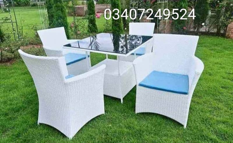 rattan furniture/UPVC chair/dining table/outdoor chair/cane sofa set 5