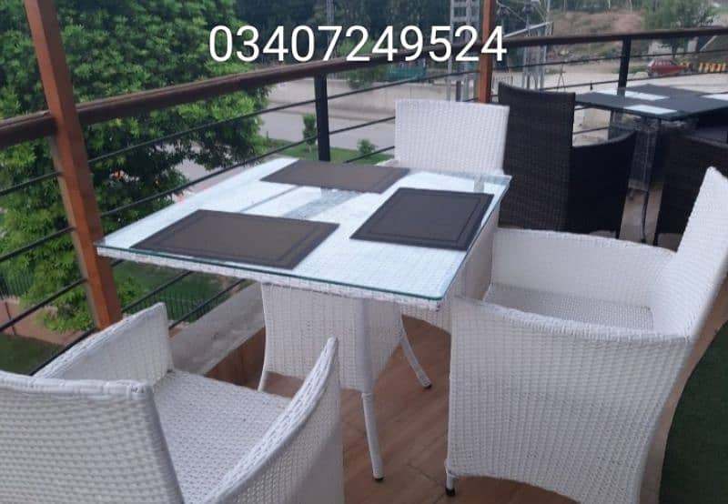 rattan furniture/UPVC chair/dining table/outdoor chair/cane sofa set 13