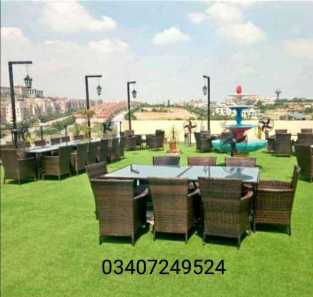 rattan furniture/UPVC chair/dining table/outdoor chair/cane sofa set 18