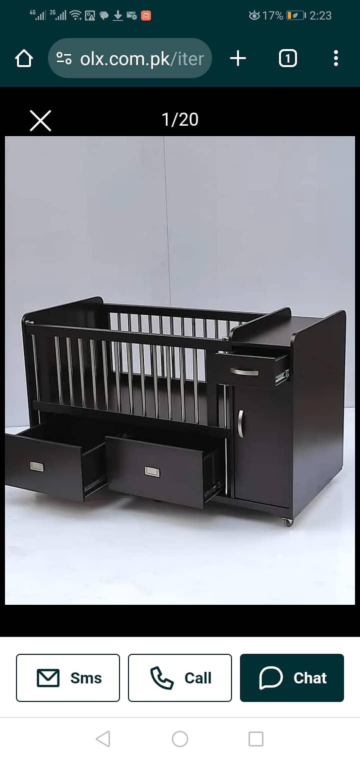 baby cot with mattress. 2