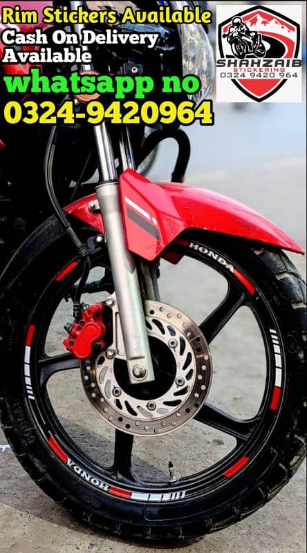 rim stickers Honda cb 150 0